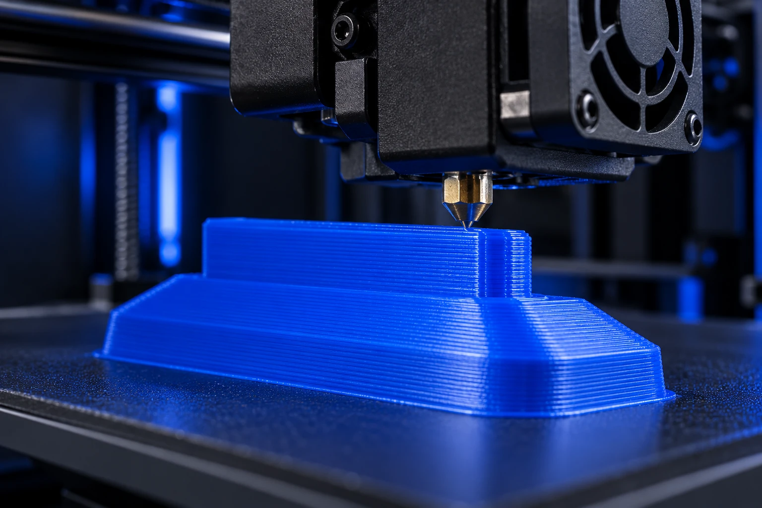 Ενδεικτική απεικόνιση 3D εκτύπωσης μπλε βάσης QR